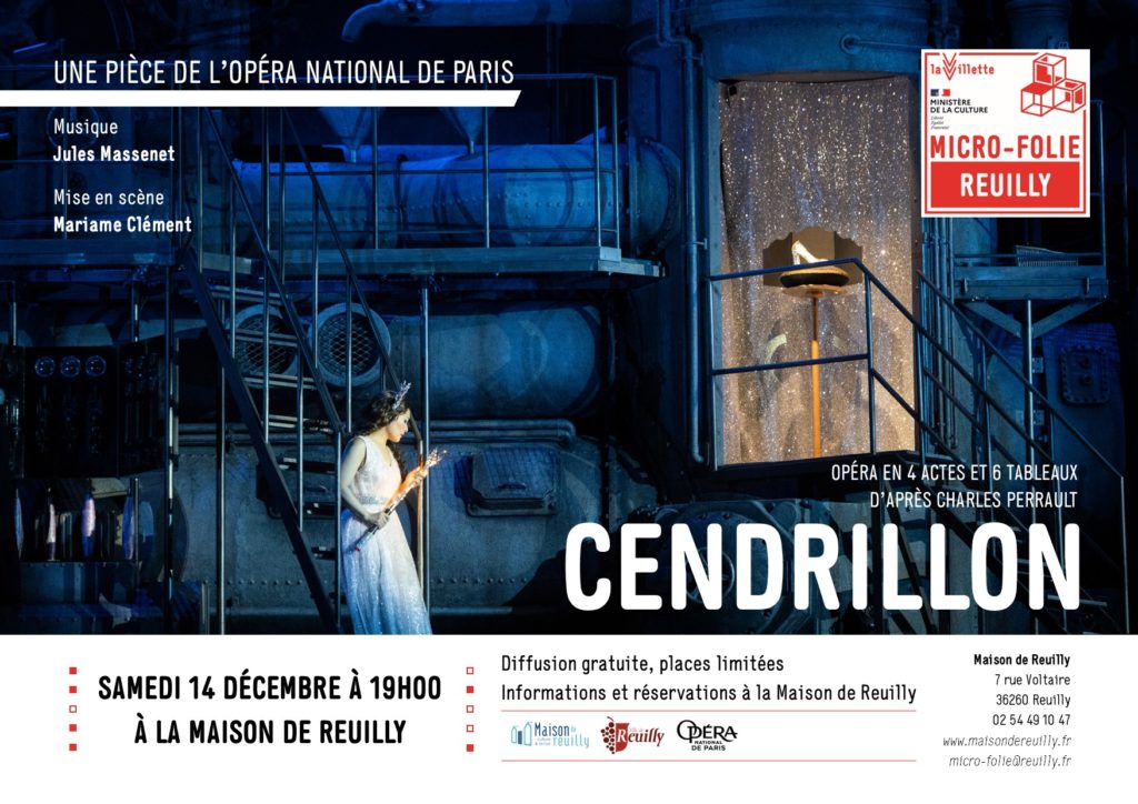 Diffusion de Cendrillon, une pièce féérique de l’Opéra National de Paris.