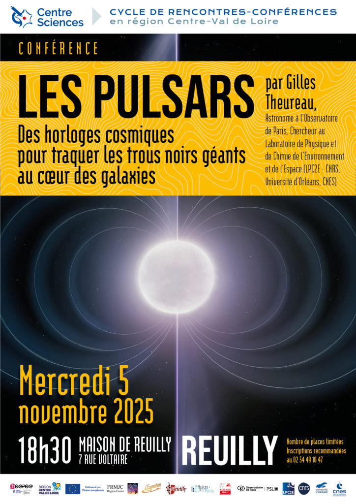 Conférence « Les pulsars pour traquer les trous noirs géants des galaxies »